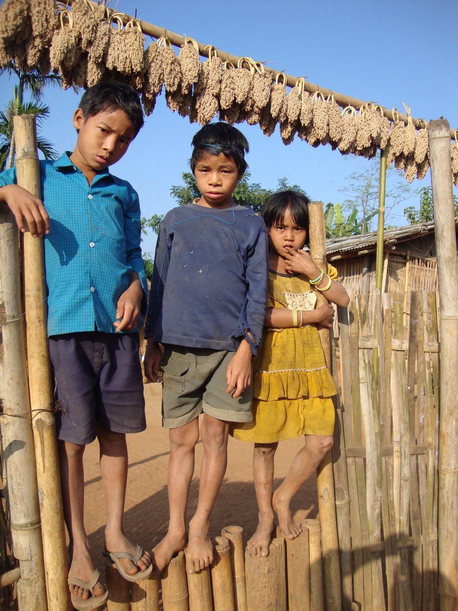 Children from a village in Karbi Anglong